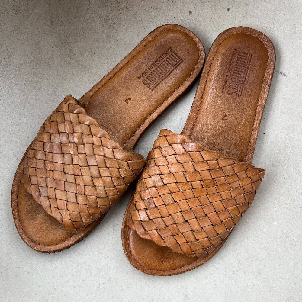 Mohinders Woven Leather Sandal in Honey